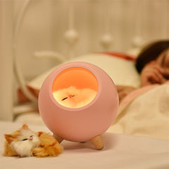 LED Cat Night Light with Touch Stepless Dimming